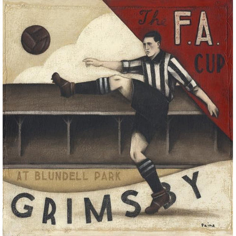 Grimsby Town Gift - Grimsby Town FA Cup Ltd Edition Football Print by Paine Proffitt | BWSportsArt