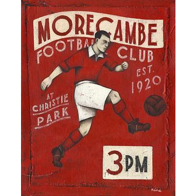 Morecambe Football Gift - Morecambe 3pm Ltd Ed Signed Football Print | BWSportsArt