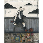 Newcastle United Football Gift - Newcastle Skies ltd ed signed football print | BWSportsArt