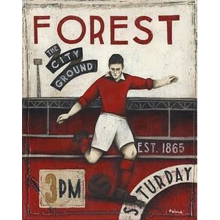 Notts Forest Gift - Forest The City Ground Ltd Ed Signed Football Print by Paine Proffitt | BWSportsArt