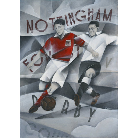 Nottingham Forest V Derby Ltd Edition Print by Paine Proffitt | BWSportsArt