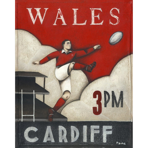 Rugby Gift - Wales Cardiff 3pm Ltd Edition Print by Paine Proffitt | BWSportsArt