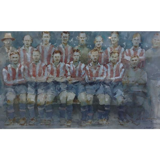 Stoke City Gift - Vintage Stoke City 1935 Signed Football Print by Geoffrey Wynne RI | BWSportsArt