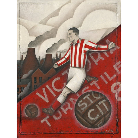 Stoke City Gift - Turnstile 8 Ltd Edition Football Print by Paine Proffitt | BWSportsArt