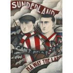 Sunderland Gift - Sunderland Past and Present Limited Edition Football Print by Paine Proffitt | BWSportsArt