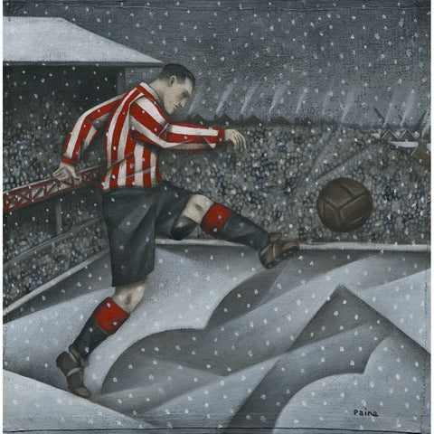 Sunderland Football Gift - Snow over Sunderland Limited Edition Signed Football Print | BWSportsArt