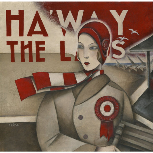 Sunderland Gift - Sunderland Lass Limited Edition Football Print by Paine Proffitt | BWSportsArt
