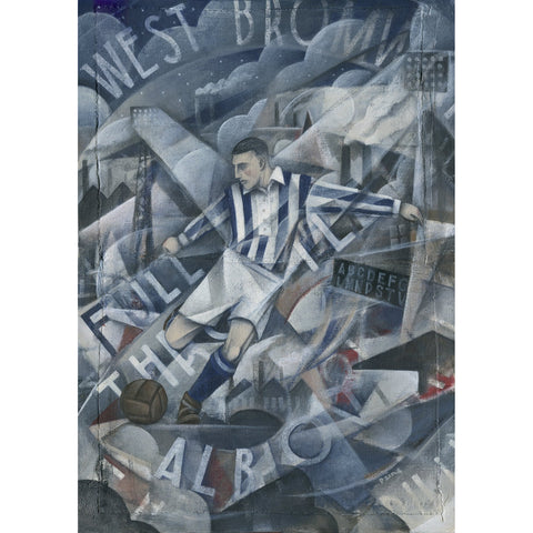 West Brom Gift - Albion Under Floodlights Limited Edition Football Print by Paine Proffitt | BWSportsArt