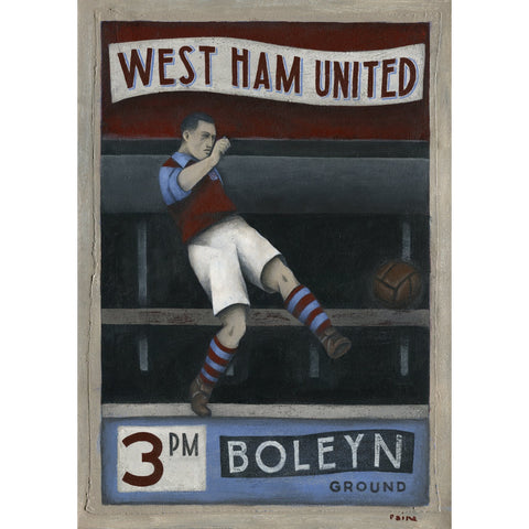 West Ham United Gift - West Ham 3pm Saturday Ltd Edition Signed Football Print | BWSportsArt
